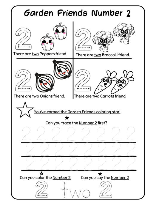 Count & Color The # 2 Worksheet